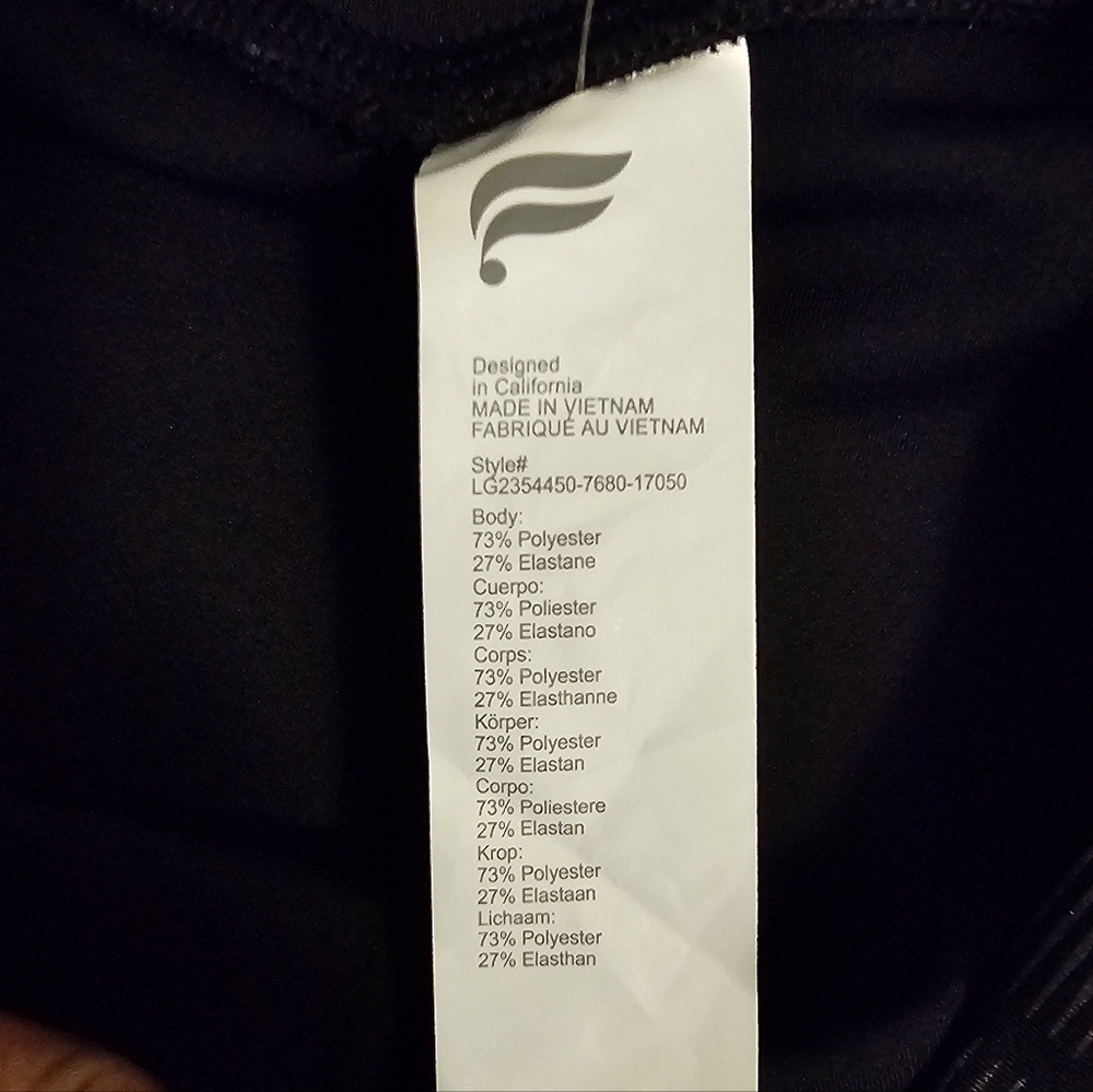 Fabletics Motion 365 Anywhere High Waisted Black Reflective Leggings Size Large - Picture 4 of 7